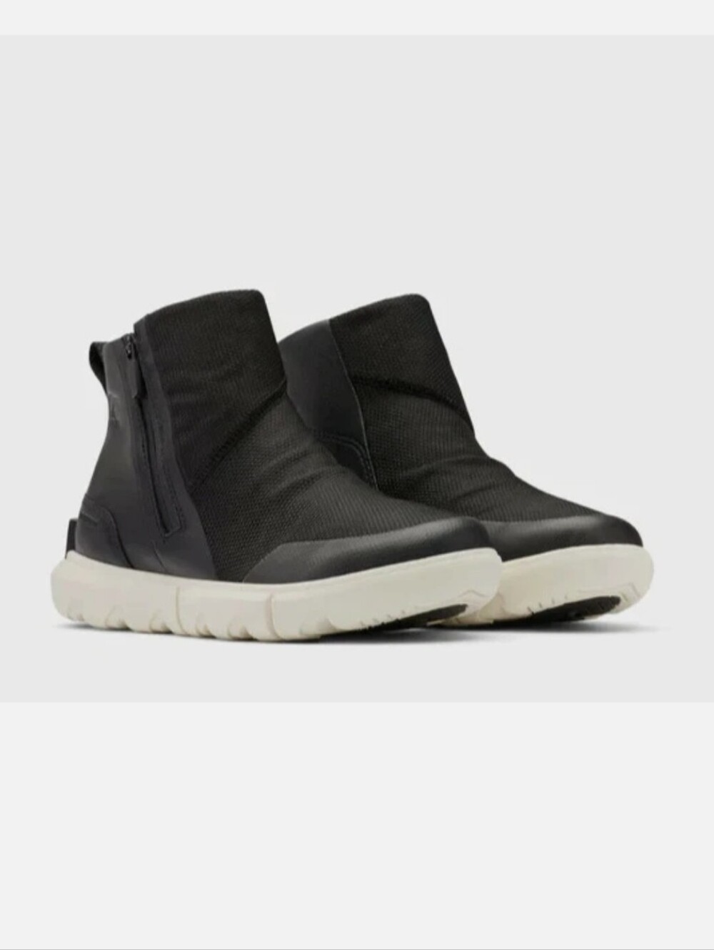 SOREL® Women's 7.5 EXPLORER™ II Waterproof Zip Bootie in Black/Grill
